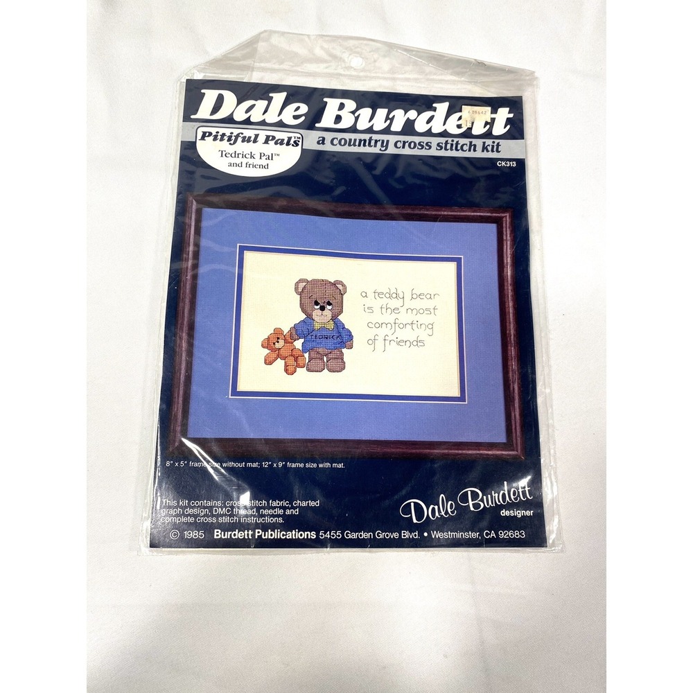 dale burdett cross stitch kit tedrick pal and friends CK 313